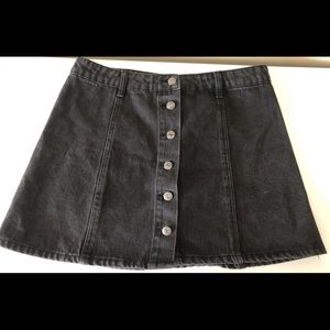 Forever 21 - Button Down Black Denim Skirt